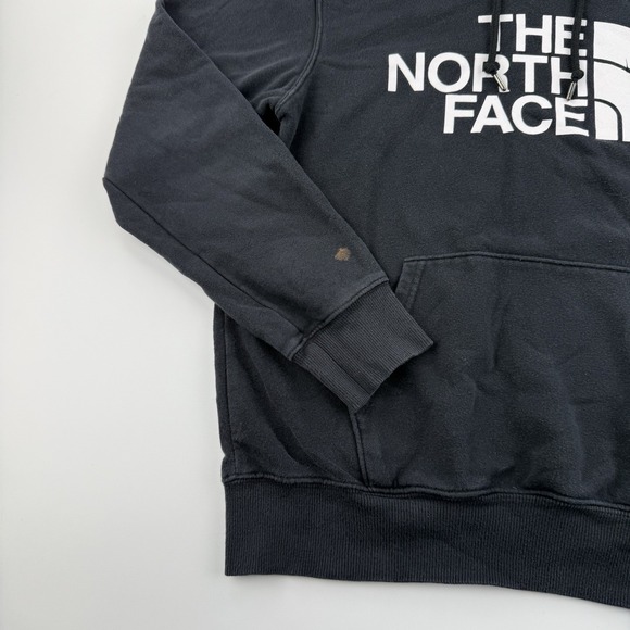 The North Face Hoodie Mens M Black Pullover Logo Outdoor Sweatshirt Pocket - Picture 7 of 8